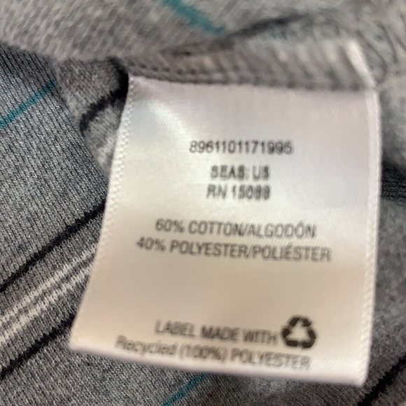 SzS Covington Gray Teal Stripe Polo - Picture 6 of 6